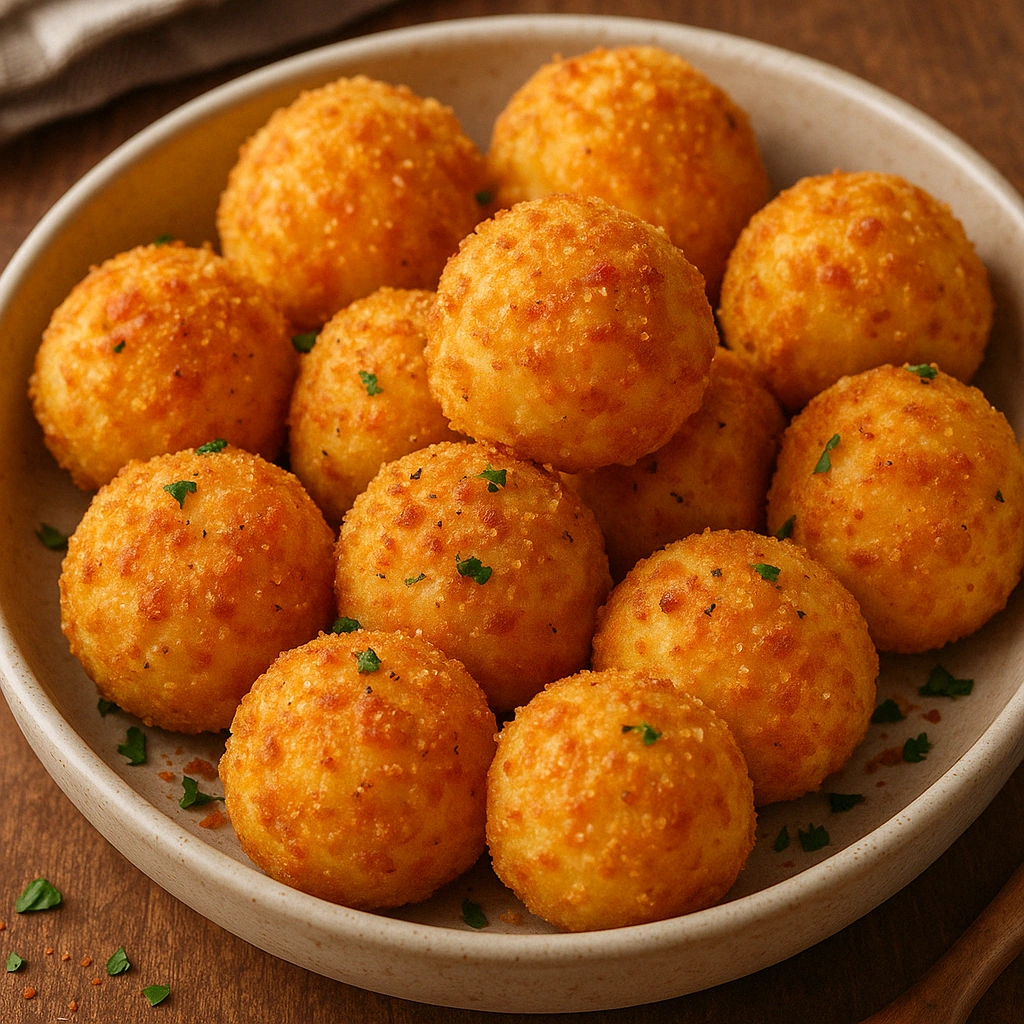 Fırında Peynirli Çıtır Patates Topları Tarifi