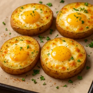 Fırında Yumurtalı Patates Dilimleri Tarifi