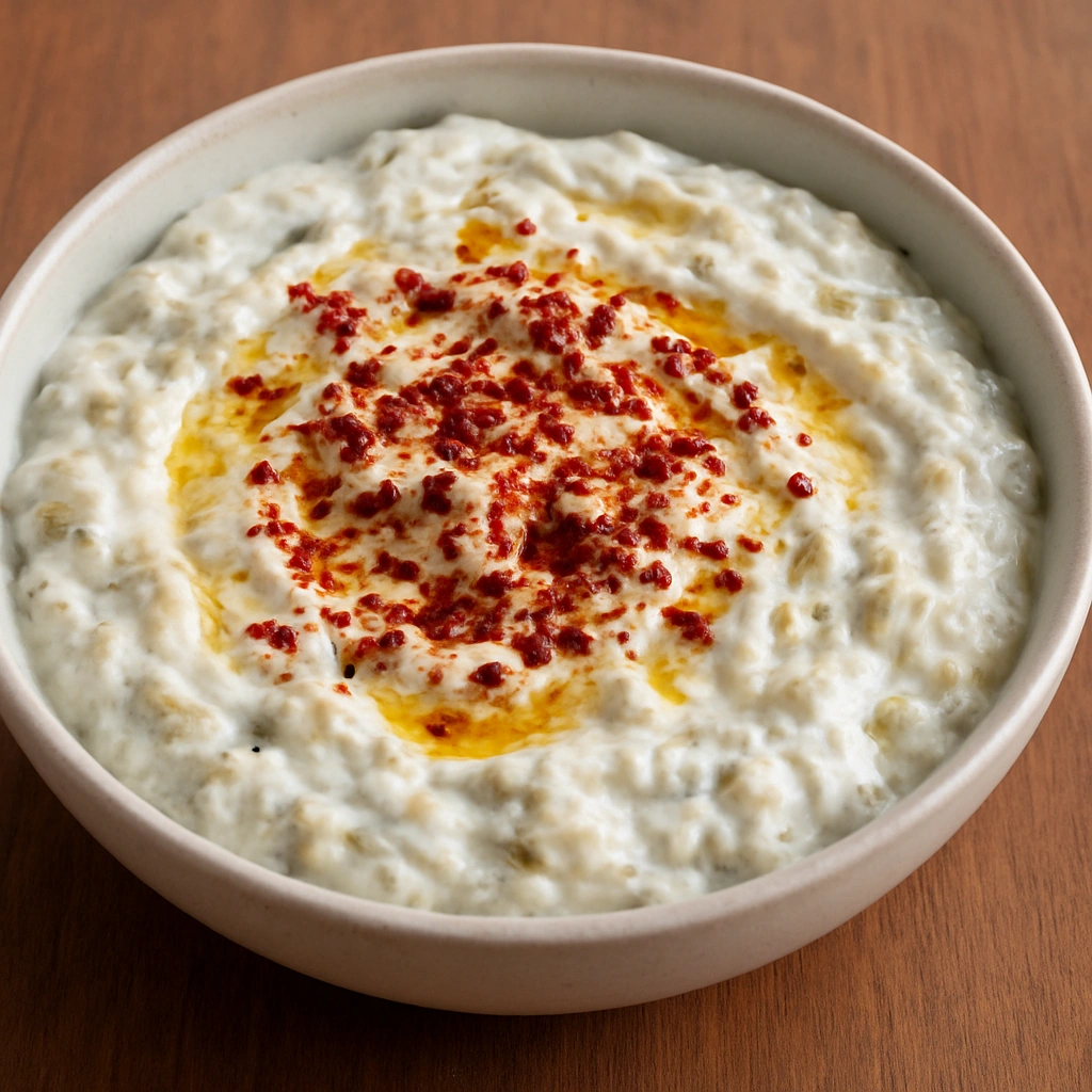 Köz Patlıcanlı Yoğurtlu Salata Tarifi
