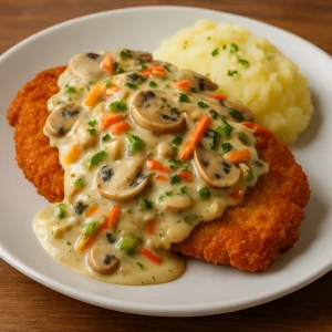 Mantar Soslu Şnitzel