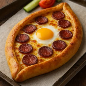 Sucuklu Yumurtalı Pide Tarifi