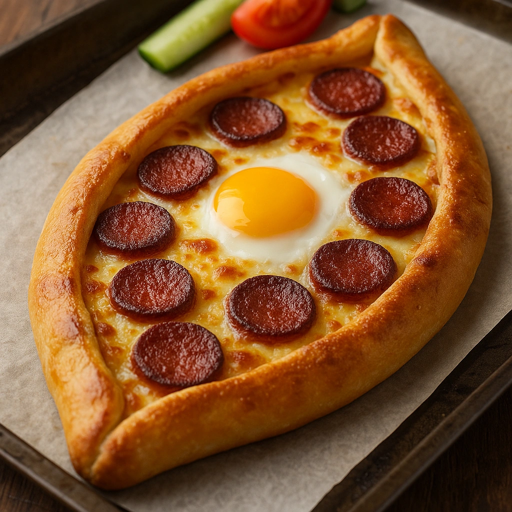 Sucuklu Yumurtalı Pide Tarifi