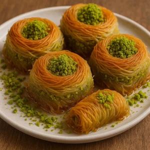 Altın Telin Zarafeti Fıstıklı Burma Kadayıf Tarifi
