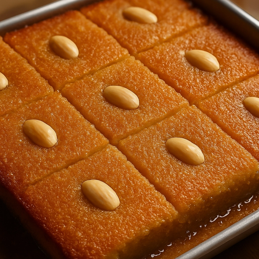 Basbousa Tatlısı (Arap İrmiği Tatlısı)