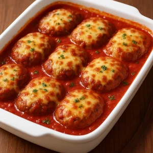 Fırında Kaşarlı Soslu Köfte