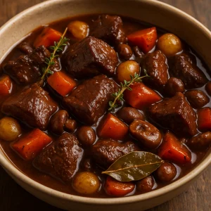 Fransız Usulü Şaraplı Dana Yahni