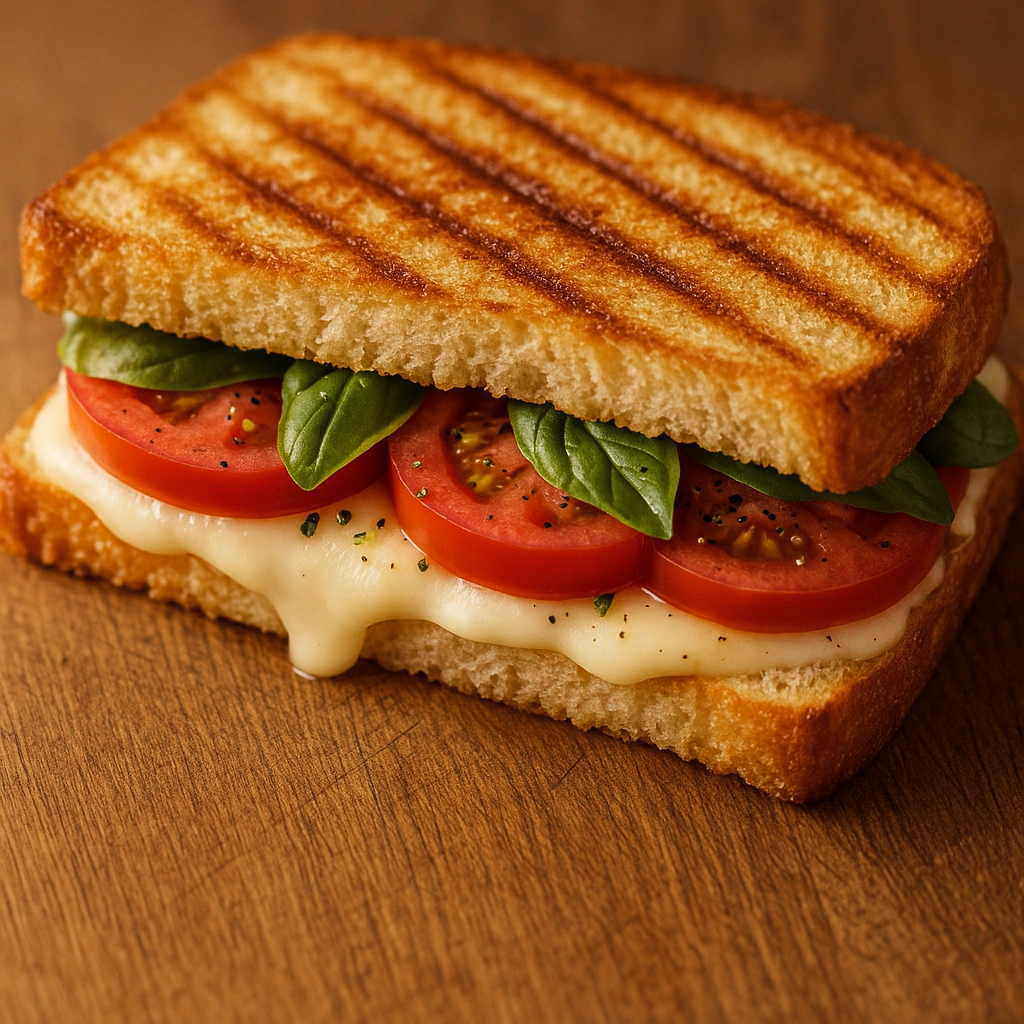 Mozzarellalı Domatesli Fesleğenli Tost