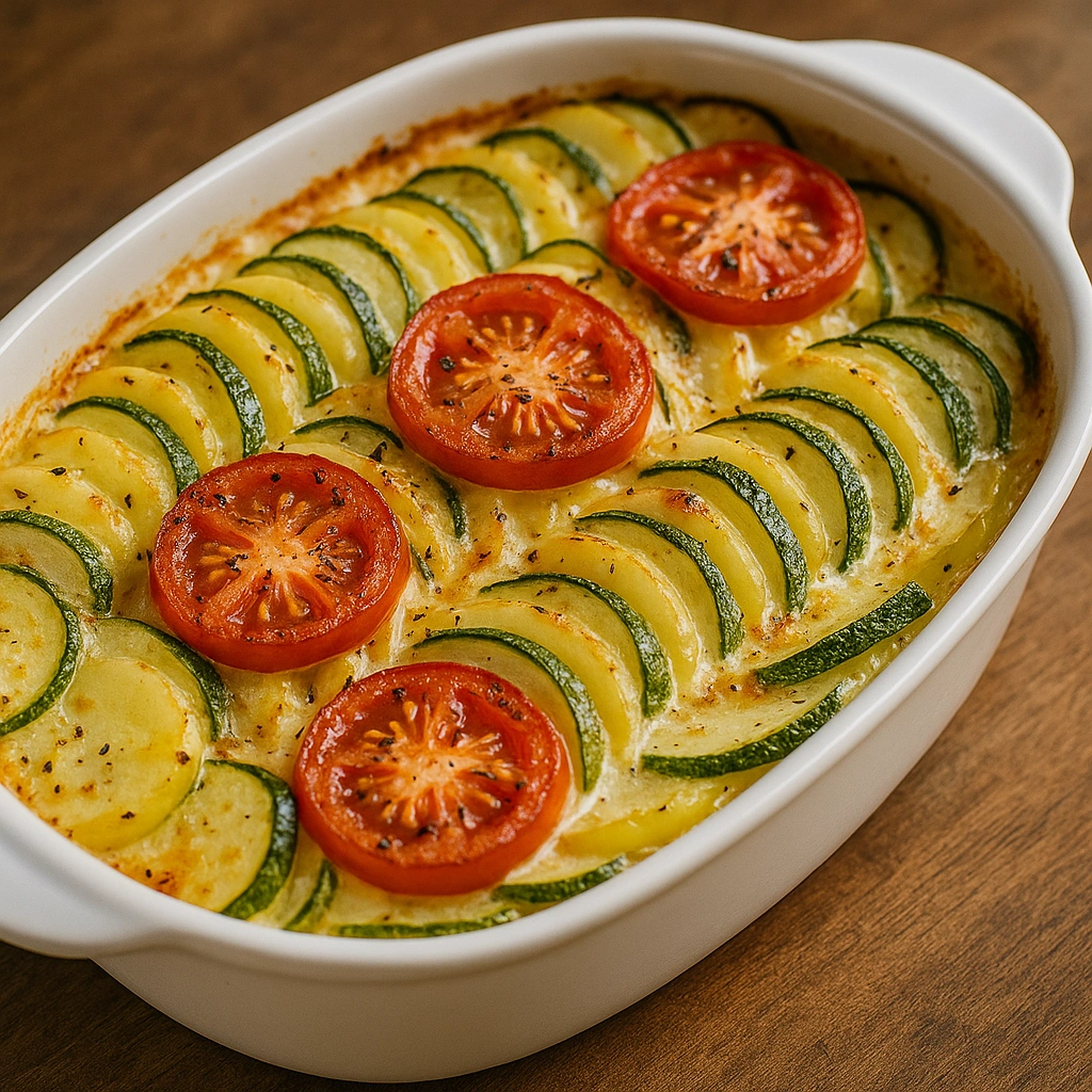 Zeytinyağlı Patatesli Kabak Graten