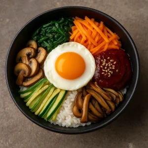 Bibimbap Kore Usulü Sebzeli Pilav Kasesi
