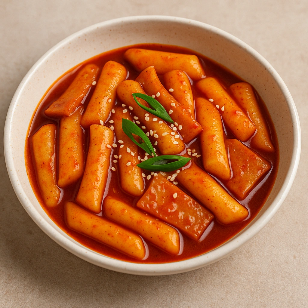 Tteokbokki Kore Usulü Acılı Pirinç Keki