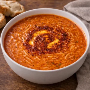 Tel Şehriyeli Tarhana Çorbası